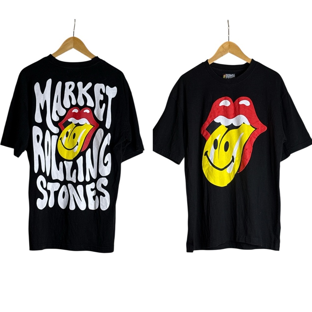 Rolling Stones “Market” smiley tongue logo T-shirt  Large